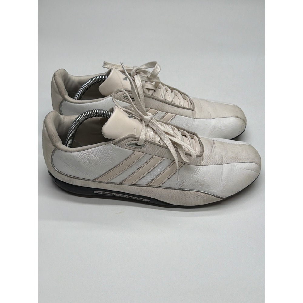 Adidas Porsche Design White Leather Low Top Lace‎ Up Sneakers Mens size 10